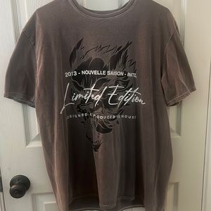 Brown Graphic T-shirt from boohoo man. Size medium.